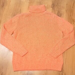 Lands' End Orange Turtleneck Sweater